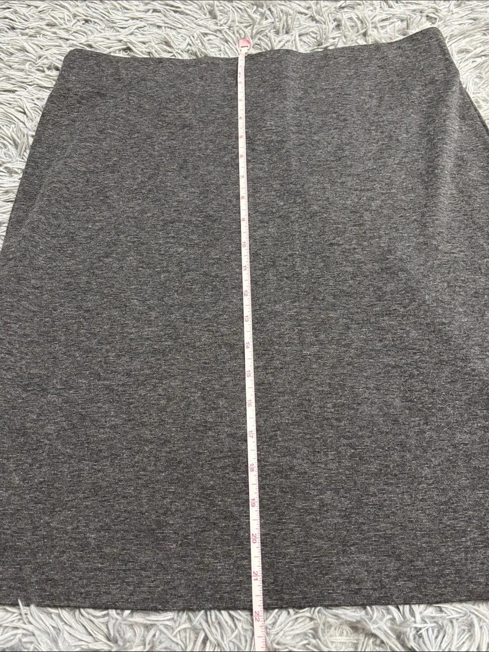 Dark Heather Gray Ponte-Knit Pencil Skirt